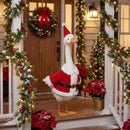 The Festive Porch Goose with Six Seasonal Outfits - 24 Inches Tall