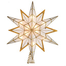 10-Light Capiz Star With Gold Glitter Finish Tree Top - Christmas >> Tree Toppers - by Kurt Adler