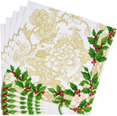 Holly Ceramic Ivory/Gold Dinner Napkin