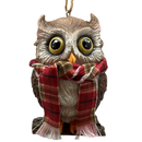 Owl With Scarf Ornament