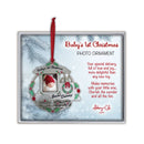 Baby's First Christmas Train Photo Ornament