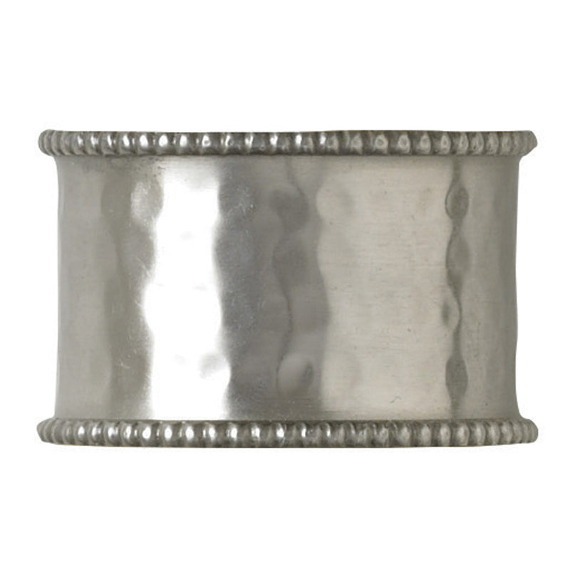 Hammered Cuff Napkin Ring With Pewter Finish
