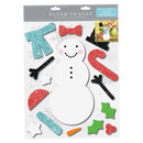 Paper Images Snowman Peel-and-Stick Window Cling – Build Your Own Jolly Friend