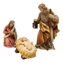 Holy Family - Hand Carved in Wood - 10cm (4 inch)