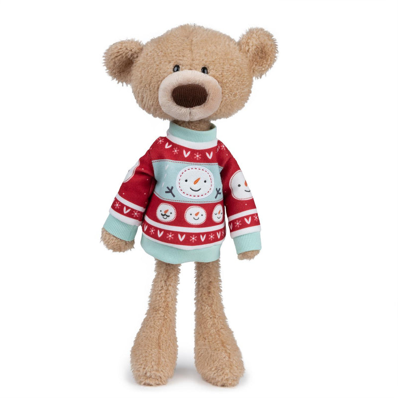 Sleigh Toothpick Bear with Holiday Sweater - The Country Christmas Loft