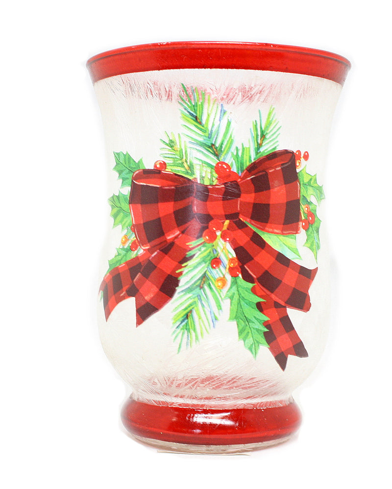 Glass Vase Candle Holder - - The Country Christmas Loft
