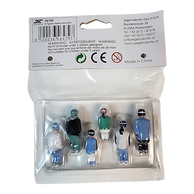 Ski Lift Figurines - Seated - 6 Piece - Style 1