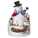 Lighted Musical Holiday Snowman with Moving Train