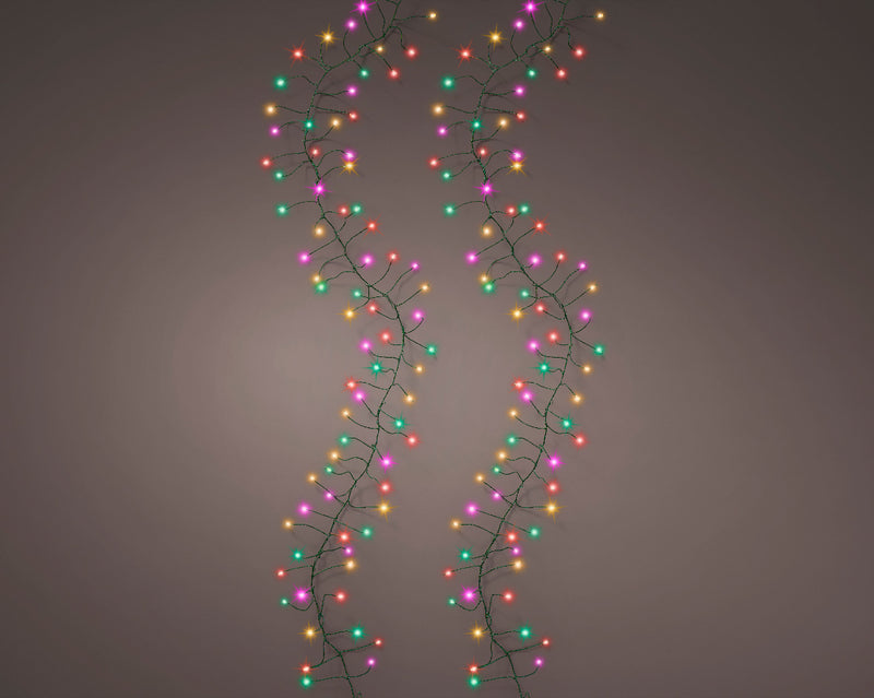 Micro LED Garland Light - 8 function twinkle - 480 - Multicolor - Silver String
