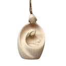 Modern Style Nativity Scene Ornament - Maple - 2 Inch
