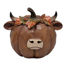 Resin Pumpkin Highland Cow Figurine - - Gift Shoppe >> Figurines - by Gerson - view 2