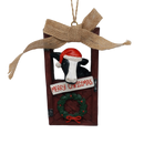 Christmas Cow at the Barn Door Ornament