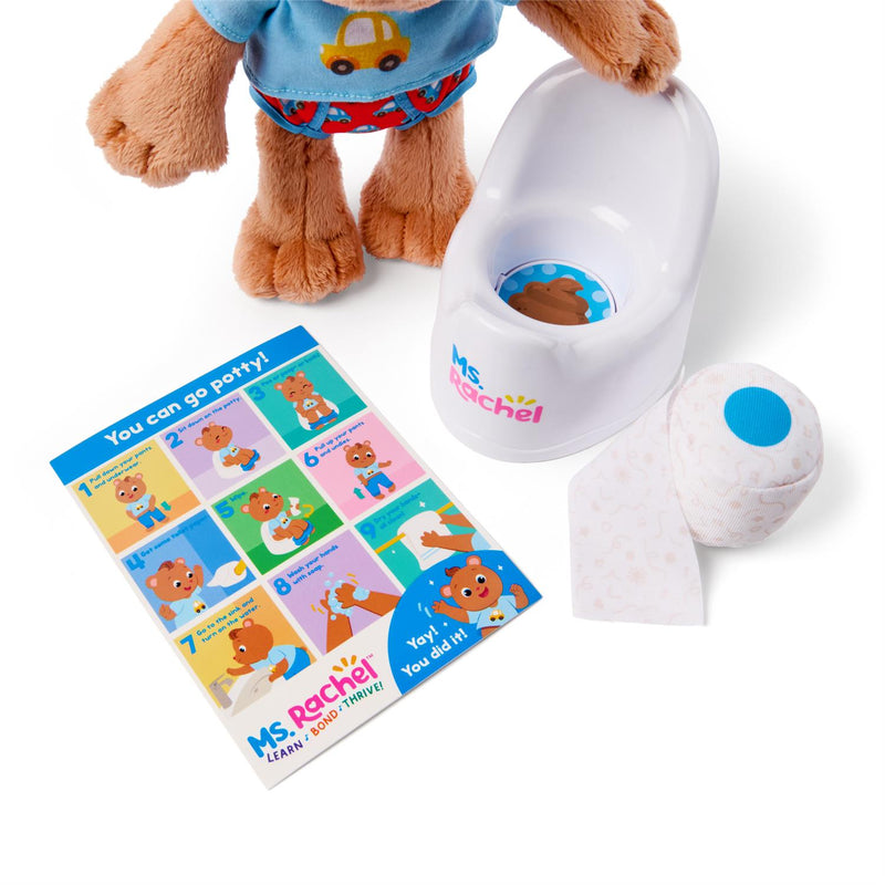 Ms. Rachel Potty Time with Bean  Plush Teddy Bear with Play Toilet And Accessories