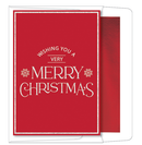 Foil Accented Embossed Cards (Red with Foil Typography)
