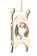 Winter Wonderland Sled Ornament - Snowman