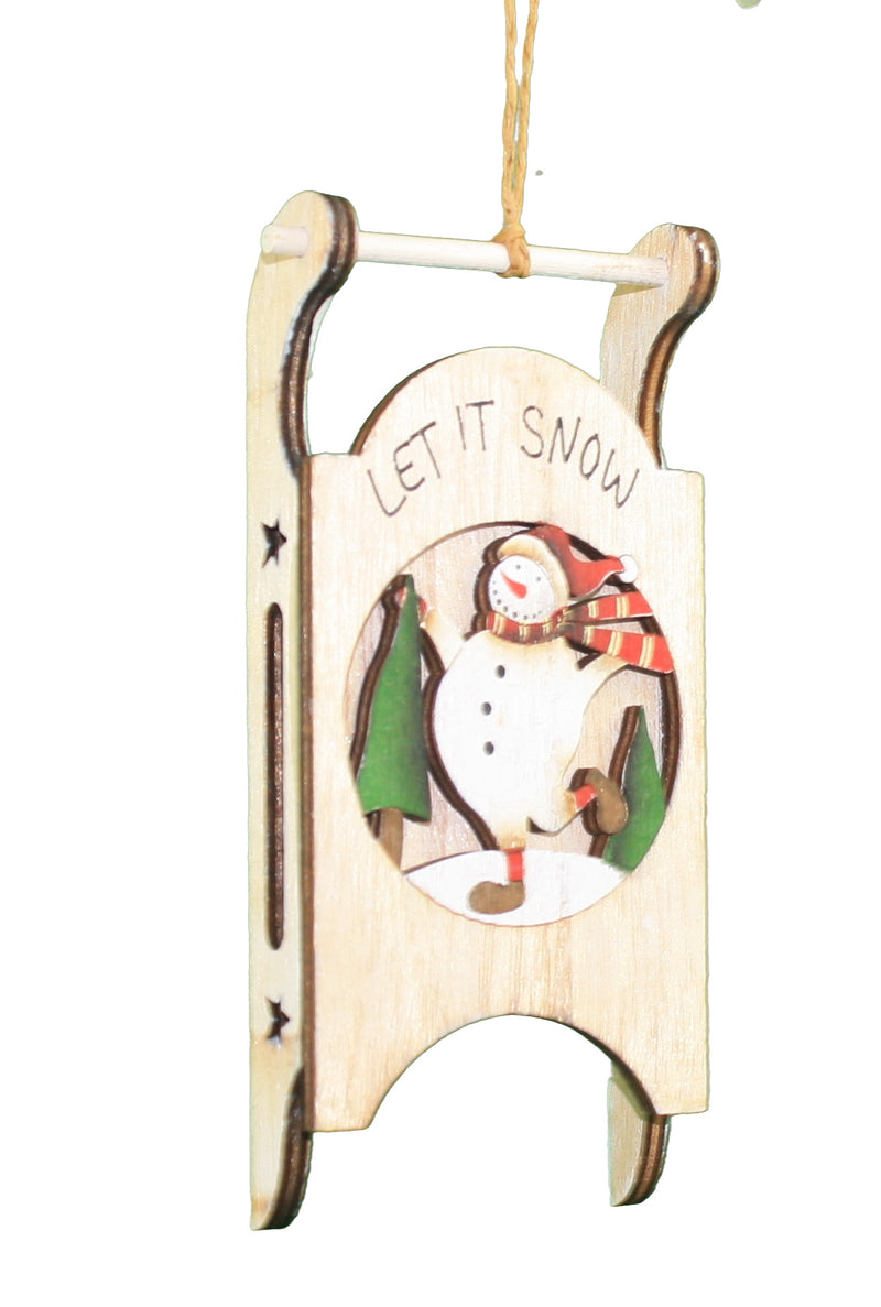 Sled - Snowman - The Country Christmas Loft
