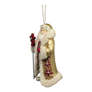 Holiday Diamonds Standing Santa with Staff - Christmas >> Ornaments >> Santa Claus - by Kurt Adler - view 3