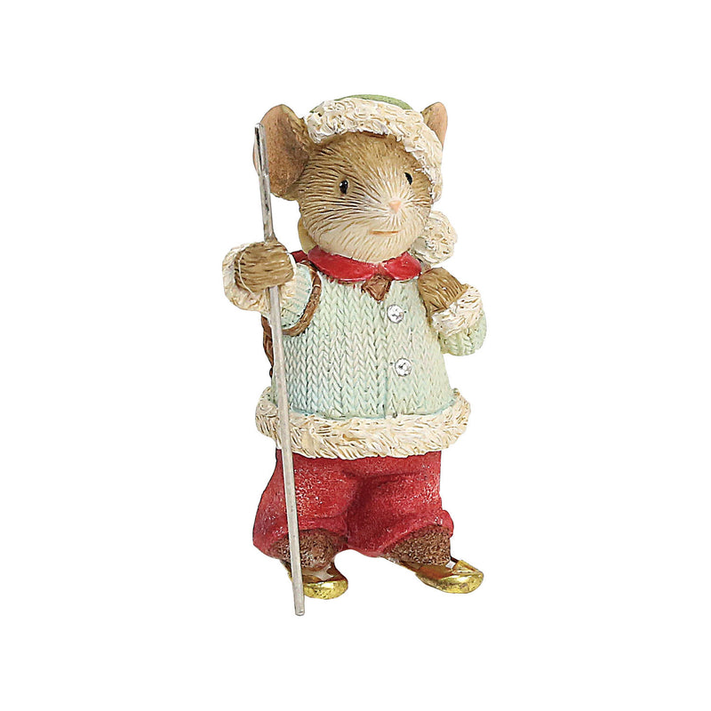 Heart Of Christmas Showshoeing Mouse - The Country Christmas Loft