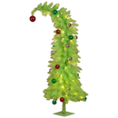 52" Whimsical Grinchy Tree with Lights and Ornaments