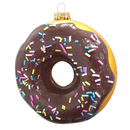 Chocolate Donut Blown Glass Ornament - Christmas >> Ornaments >> Glass - by Christmas By Krebs