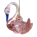 Egyptian Blown Glass Swan Ornament - Pink