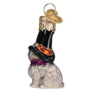 Gumdrop Mini Witch Cat Glass Ornament