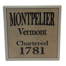 Local Towns Ceramic Coaster - Montpelier - Coasters - by Paint The Town
