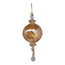 Egyptian Glass Amber Globe with Crystal Drop Ornament - Christmas >> Ornaments >> Egyptian Glass - by Egyptian Museum - view 