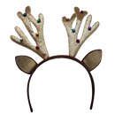 Gold Shimmer Antler Headband Bopper
