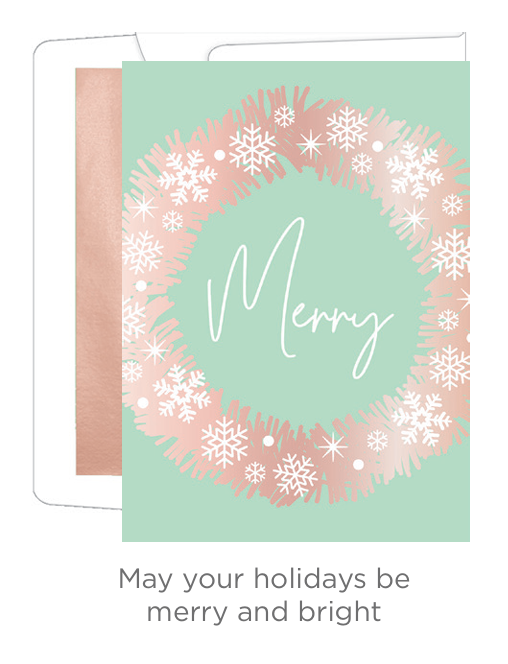 Elegant Box Card Collection – Merry Brushstroke Wreath