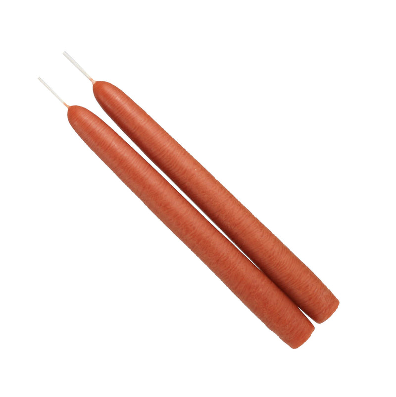 Mole Hollow Taper Pair (Terra Cotta)  - - The Country Christmas Loft