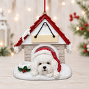 Ceramic Doghouse Ornament - Bichon - Animals - by E&S Pets - view 2