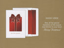 Foil Accented Embossed Cards (Red Gift Box with Bow)