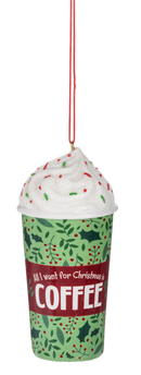 Holly Jolly Festive Latte Ornament
