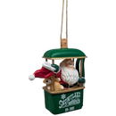 Santa's Ski Gondola Ornament - Green