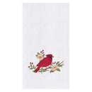 Cardinal Blossom - Embroidered Kitchen Towel