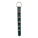 Sleigh Bell Strap with 5 Nickel Bells - Green