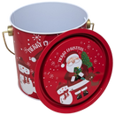 Gift Tin with Handle and Lid - Santa and Friends