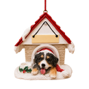 Ceramic Doghouse Ornament - Bernese Mt Dog - Animals - by E&S Pets