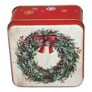 Wreath of Cheer Treat Tin - 4 Inch
