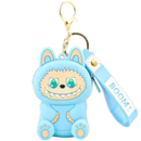 Blue With Green Eyes Silicone Labubu Coin Purse Key Chain Pendant - Clothing >> Accessories