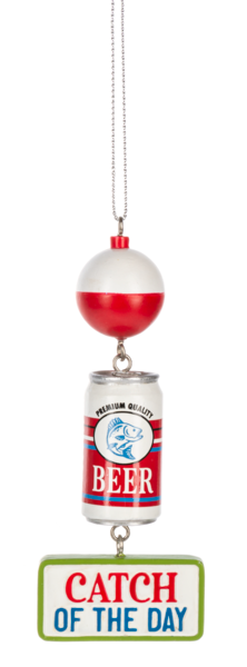 Fishing Bobber Ornament - Beer-Great Catch