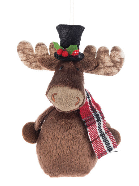 Merry Chris-Moose Plush Ornament -