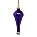 Shiny and Cute Egyptian Glass - Stretched Teardrop - Purple