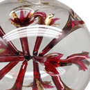 Blown Glass Pierced Starburst Ornament - Red