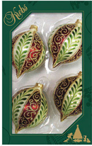 Chablis Gold Drop Shapes with Vertical Leaves and Scrolls -