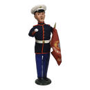 Marine Man with Flag - Caroler