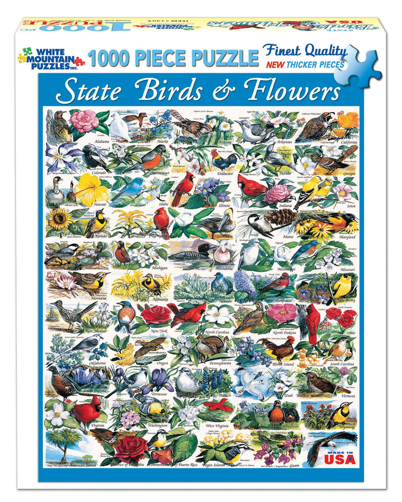 State Birds & Flowers - 1000 Piece Jigsaw Puzzle - The Country Christmas Loft