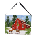 Fiber Optic Lighted Canvas Art - Winter Horses at Play