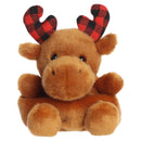 Clove Plaid Moose Palm Pal - Plush - by Aurora - view 4